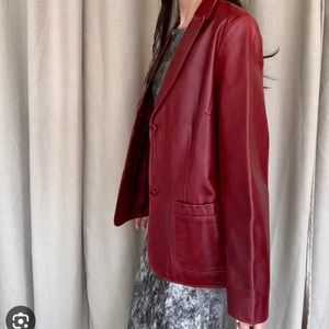 Vintage GAP red leather blazer